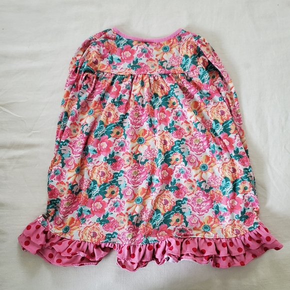 Matilda Jane Floral Polka Dot Pink Kids Nightgown Dress Pajamas PJs Kids 6 - Picture 8 of 8